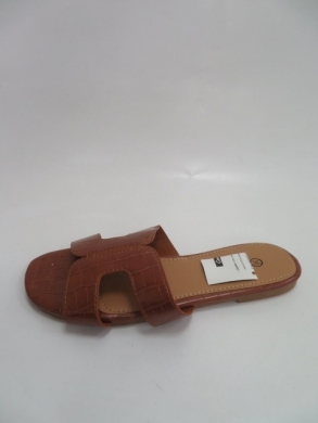 Klapki damskie na płaskim  (36-41) F-069 CAMEL