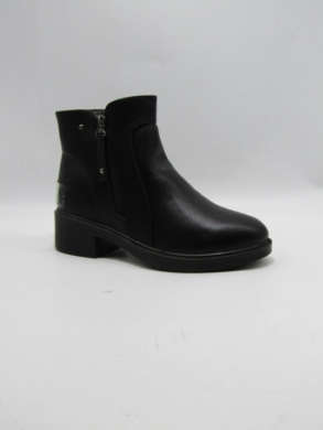 Botki damskie ocieplane na obcasie (37-42) W66 BLACK