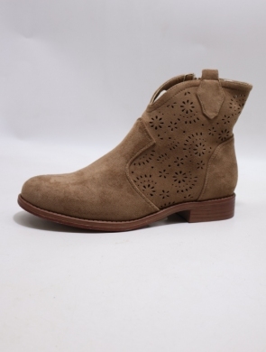 Botki damskie na płaskim (36-41) H257 COFFE