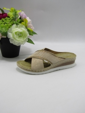 Klapki damskie na koturnie (36-41) N24-1066 BEIGE