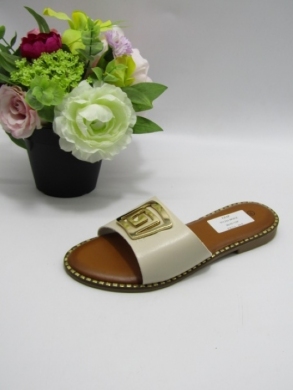 Klapki damskie na płaskim (36-41) WL222 BEIGE
