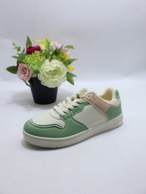 Buty sportowe damskie na płaskim (36-41) AD701 GREEN/WH