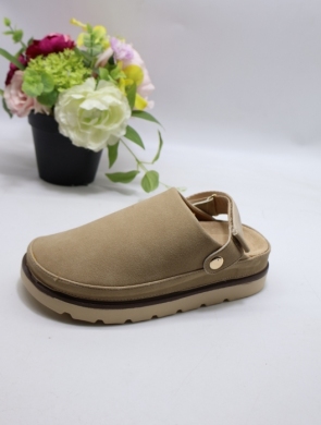 Klapki damskie na płaskim (36-41) B-667 KHAKI