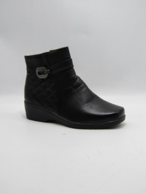 Botki damskie ocieplane na koturnie (39-43) C05 BLACK