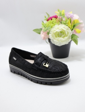 Mokasyny damskie na płaskim (36-41) DW27 BLACK