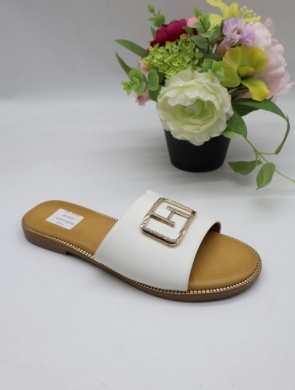 Klapki damskie na płaskim (36-41) ML354 WHITE