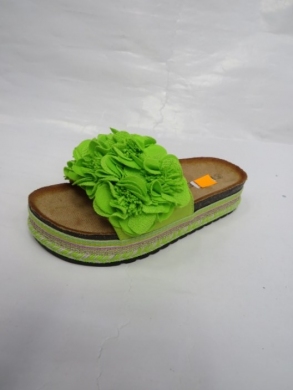 Klapki damskie na koturnie (36-41) LS065 GREEN