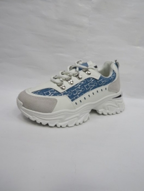 Buty sportowe damskie na płaskim (36-41) AB967 WHITE/BLUE