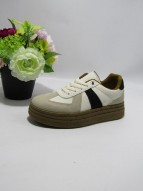 Trampki damskie na płaskim (36-41) WX-131 BEIGE