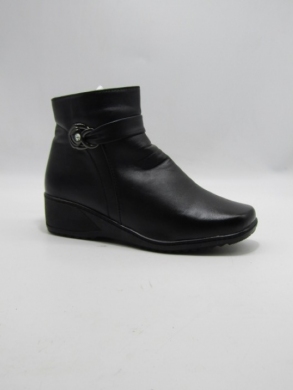 Botki damskie ocieplane na koturnie (37-42) B101 BLACK