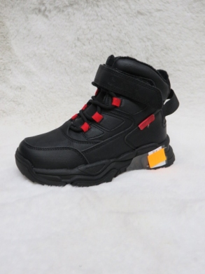 Botki chłopięce ocieplane (28-31) H329 BLACK/RED