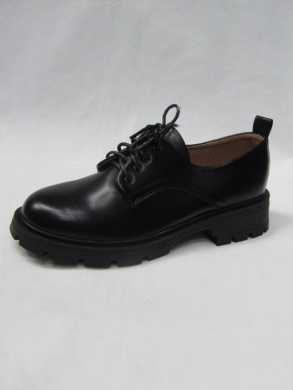 Półbuty damskie na płaskim (36-41) W-207 BLACK