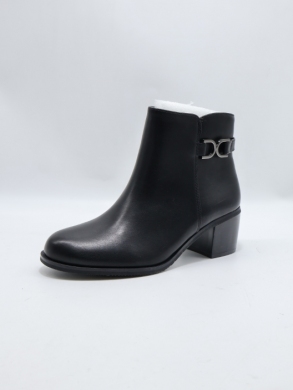 Botki damskie ocieplane na płaskim (36-41) BK7502 BLACK