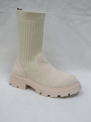Kozaki damskie na płaskim (36-41) VL180 BEIGE
