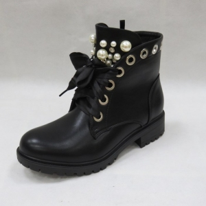 Botki damskie na płaskim (36-41) C7221 BLACK