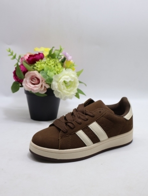 Buty sportowe damskie na płaskim (36-41) 24037 BROWN