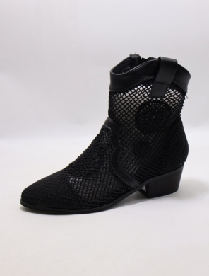Botki damskie na obcasie (36-41) B-736 BLACK