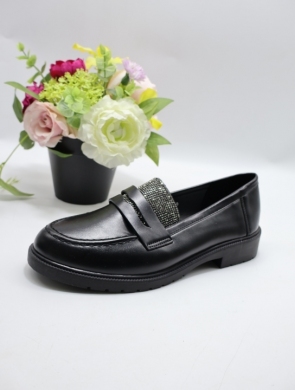 Mokasyny damskie na płaskim (36-41) 22-317 BLACK