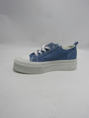 Trampki damskie na płaskim (36-41) 88-177 BLUE