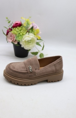 Mokasyny damskie na płaskim (36-41) LP0907 KHAKI/MIC