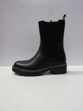 Kozaki damskie ocieplane na płaskim (36-41) BL-74 BLACK-PU
