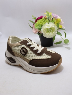 Buty sportowe damskie na płaskim (36-41) ALLS-25 BROWN