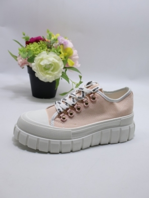 Trampki damskie na płaskim (36-41) 8098-3 PINK