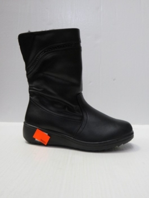 Botki damskie ocieplane na koturnie (37-42) 8813 BLACK