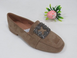 Mokasyny damskie na płaskim (36-41) H8-251 KHAKI
