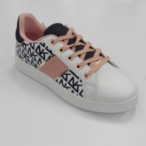 Buty sportowe damskie na płaskim (36-41) QS-59 PINK/NAVY