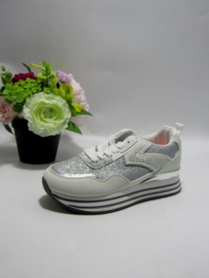 Buty sportowe damskie na płaskim (36-41) 9139 WHITE