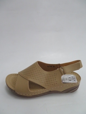 Sandały Damskie na koturnie (36-41) L17-62 BEIGE