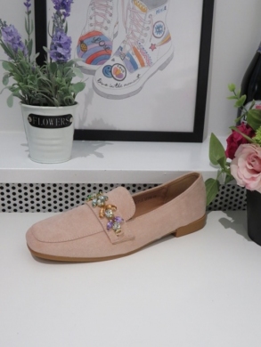 Mokasyny damskie na płaskim (36-41) 7139 BEIGE