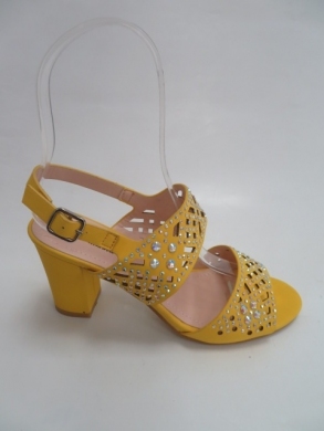 Sandały damskie na obcasie (36-41) 369-48 YELLOW