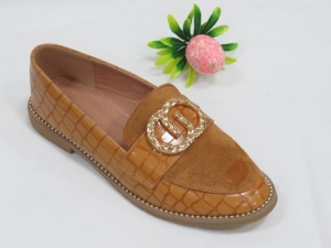 Mokasyny damskie na płaskim (36-41) 8036 CAMEL