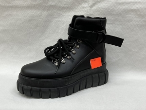 Botki damskie na płaskim (36-41) B026-18 BLACK