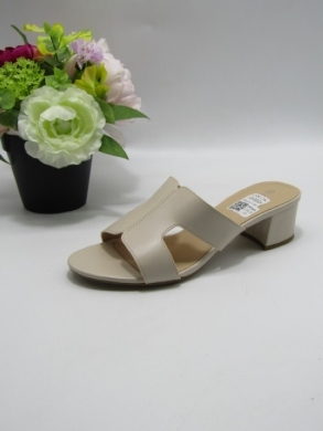 Klapki damskie na obcasie (36-41) 1038 BEIGE