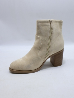 Botki damskie ocieplane na obcasie (36-41) BM72 BEIGE
