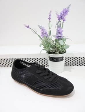Buty sportowe damskie na płaskim (36-41) 6539 BLACK