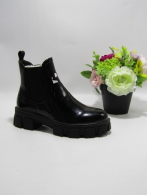 Botki damskie na płaskim (36-41) DE323M BLACK