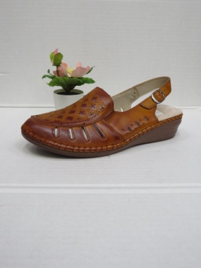 Sandały damskie na koturnie (36-42) F2202 BROWN
