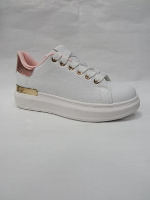 Buty sportowe damskie na płaskim (36-41) WW013 WHITE/PINK
