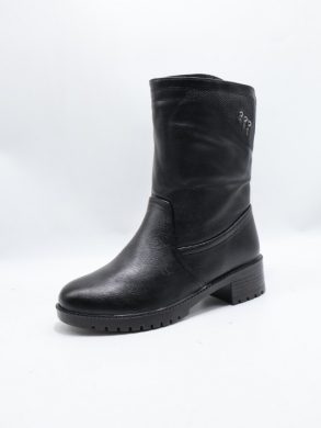 Kozaki damskie ocieplane na obcasie (36-41) 2325 BLACK
