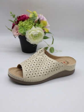 Klapki damskie na płaskim (39-43) DJH1-6 BEIGE