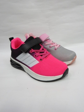 Buty sportowe dziewczęce (31-36) C12-1 GREY/RED