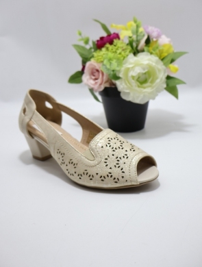 Sandały damskie na obcasie (36-41) 1607 BEIGE