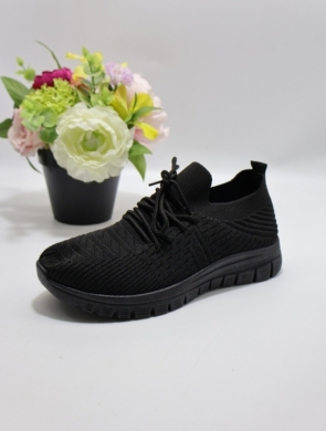 Buty sportowe damskie na płaskim (36-41) KT25018 BLACK