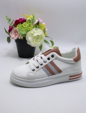 Buty sportowe damskie na płaskim (36-41) AB1030 WH/PINK