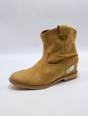 Botki damskie ocieplane na płaskim (36-41) A3703 CAMEL