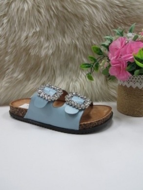 Klapki damskie na płaskim (36-41) 8051 BLUE